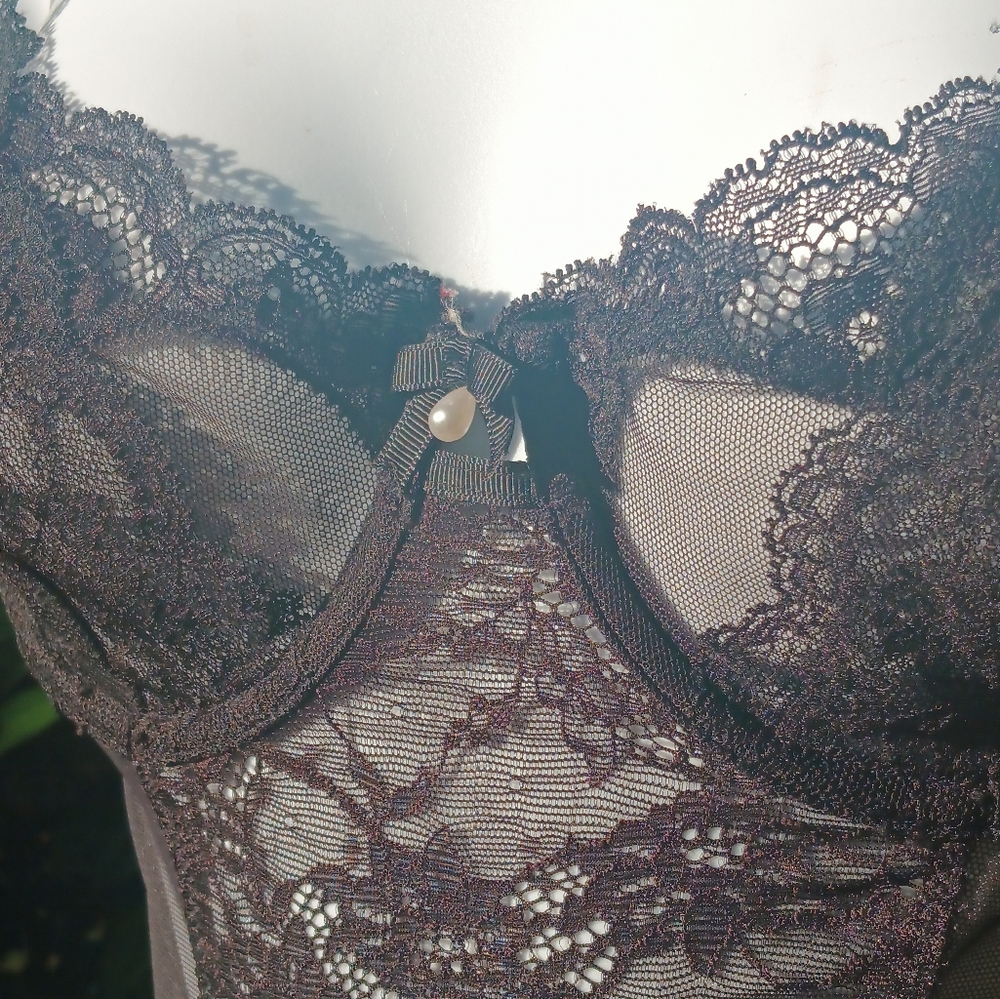 Victoria Secret Black Lsce Corset 34 D - Picture 8 of 11